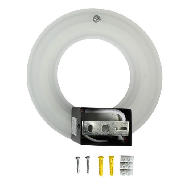 LED Φωτιστικό Τοίχου 9W V-TAC Μαύρο Στρογγυλό SMD Θερμό Λευκό 3000Κ – 8227