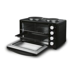 ΗΛΕΚΤΡΙΚΟ ΦΟΥΡΝΑΚΙ ΜΑΥΡΟ 3200W 38LT ΜΕ 2 ΕΣΤΙΕΣ ΚΑΙ ΧΡΟΝΟΔΙΑΚΟΠΤΗ 90Λ EUROLAMP – 300-70032