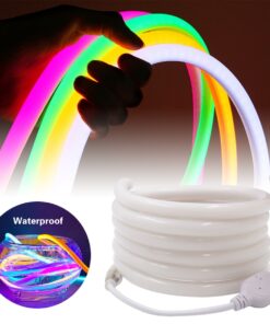 GloboStar® 70586 TUBE 360° Degree Neon Flex Epistar LED SMD 2835 1m 12W/m 120LED/m 1212lm/m 360° DC 24V Αδιάβροχη IP68 Gold – Ultra Θερμό 2200K Dimmable