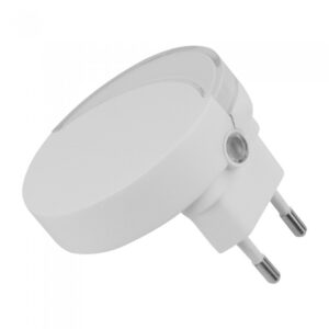 LED Φωτιστικό Νυκτός Στρογγυλό Λευκό με Αισθητήρα Νύχτας-Μέρας 0.5W V-TAC PRO Samsung Chip 10lm Θερμό Λευκό 3000K – 824