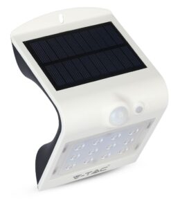 LED Ηλιακό Φωτιστικό 1.5W V-TAC με Αισθητήρα Αδιάβροχο IP65 Λευκό Πλαστικό Φυσικό Λευκό 4000K – 8276