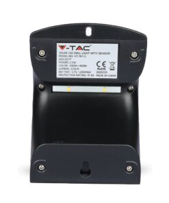 LED Ηλιακό Φωτιστικό 1.5W V-TAC με Αισθητήρα Αδιάβροχο IP65 Μαύρο Πλαστικό Φυσικό Λευκό 4000K – 8277