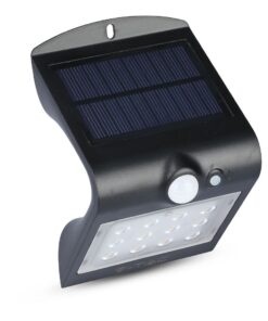 LED Ηλιακό Φωτιστικό 1.5W V-TAC με Αισθητήρα Αδιάβροχο IP65 Μαύρο Πλαστικό Φυσικό Λευκό 4000K – 8277