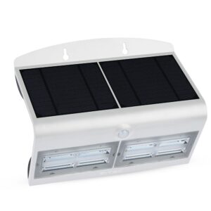 LED Ηλιακό Φωτιστικό 6.8W V-TAC με Αισθητήρα Αδιάβροχο IP65 Λευκό Πλαστικό Φυσικό Λευκό 4000K – 8278