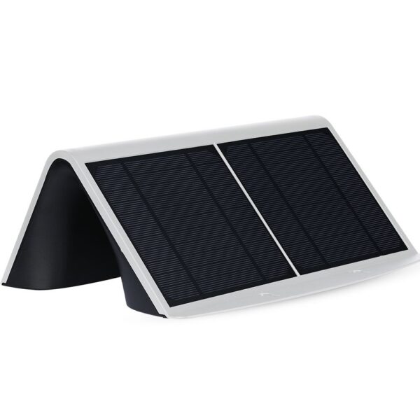LED Ηλιακό Φωτιστικό 6.8W V-TAC με Αισθητήρα Αδιάβροχο IP65 Λευκό Πλαστικό Φυσικό Λευκό 4000K – 8278