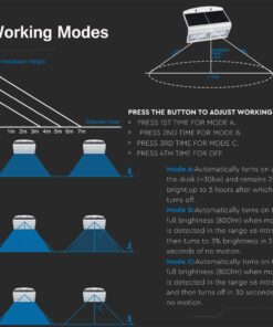 LED Ηλιακό Φωτιστικό 6.8W V-TAC με Αισθητήρα Αδιάβροχο IP65 Λευκό Πλαστικό Φυσικό Λευκό 4000K – 8278
