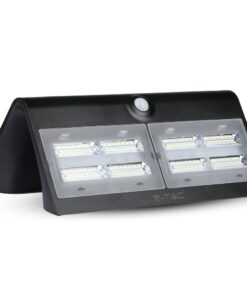LED Ηλιακό Φωτιστικό 6.8W V-TAC με Αισθητήρα Αδιάβροχο IP65 Μαύρο Πλαστικό Φυσικό Λευκό 4000K – 8279