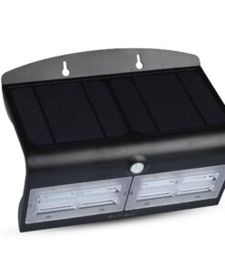 LED Ηλιακό Φωτιστικό 6.8W V-TAC με Αισθητήρα Αδιάβροχο IP65 Μαύρο Πλαστικό Φυσικό Λευκό 4000K – 8279
