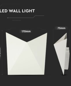 LED Φωτιστικό Τοίχου 5W V-TAC Λευκό Αδιάβροχο IP65 SMD Θερμό Λευκό 3000Κ – 8280