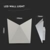 LED Φωτιστικό Τοίχου 5W V-TAC Γκρι Αδιάβροχο IP65 Φυσικό Λευκό 4000Κ – 218285