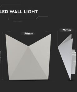LED Φωτιστικό Τοίχου 5W V-TAC Γκρι Αδιάβροχο IP65 Φυσικό Λευκό 4000Κ – 218285
