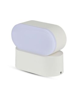 LED Φωτιστικό Τοίχου Περιστρεφόμενο 5W V-TAC Λευκό Αδιάβροχο IP65 Θερμό 3000Κ – 218286