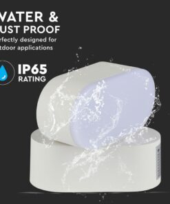 LED Φωτιστικό Τοίχου Περιστρεφόμενο 5W V-TAC Λευκό Αδιάβροχο IP65 Θερμό 3000Κ – 218286
