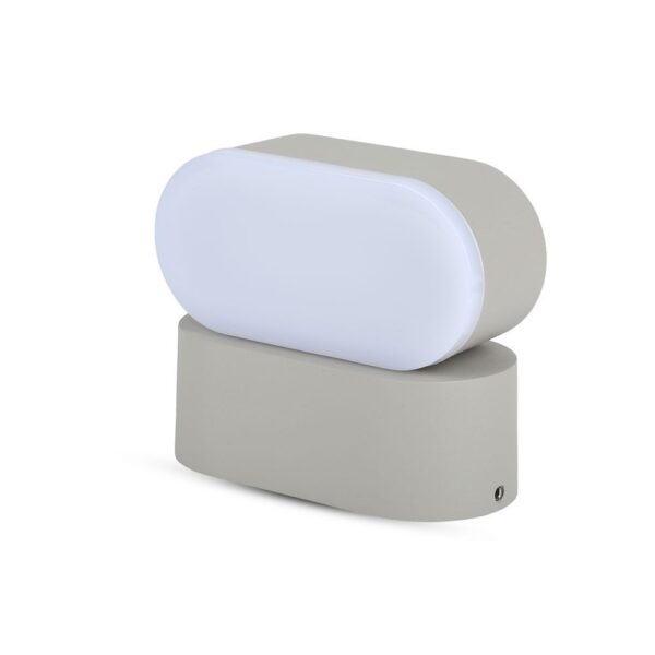 LED Φωτιστικό Τοίχου Περιστρεφόμενο 6W V-TAC Γκρι Αδιάβροχο IP65 SMD Θερμό Λευκό 3000Κ – 8290