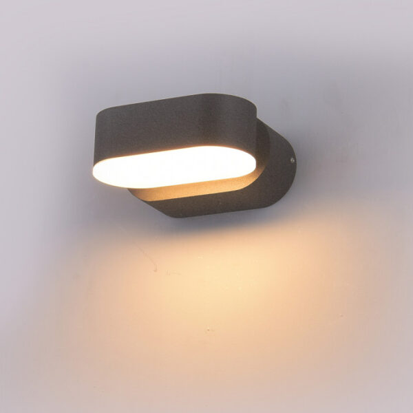 LED Φωτιστικό Τοίχου Περιστρεφόμενο 6W V-TAC Γκρι Αδιάβροχο IP65 SMD Θερμό Λευκό 3000Κ – 8290