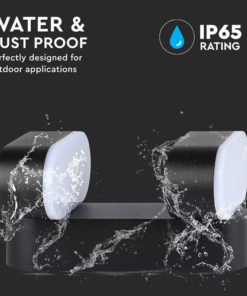 LED απλίκα 12W αρχιτεκτονικού φωτισμού 3000K Θερμό λευκό Μαύρο σώμα περιστρεφόμενο V-TAC – 8293