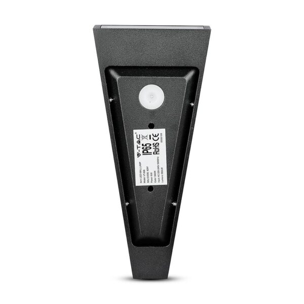 LED Φωτιστικό Τοίχου 6W V-TAC Μαύρο Αδιάβροχο IP65 SMD Θερμό Λευκό 3000Κ – 8297