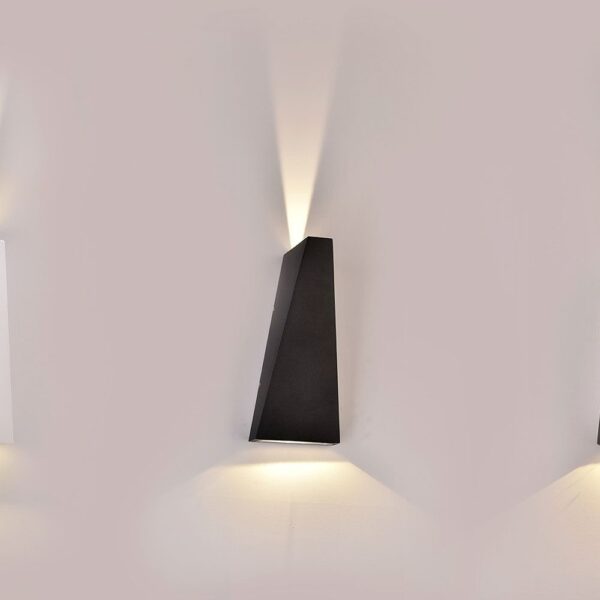 LED Φωτιστικό Τοίχου 6W V-TAC Μαύρο Αδιάβροχο IP65 SMD Θερμό Λευκό 3000Κ – 8297