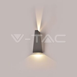 LED Φωτιστικό Τοίχου 6W V-TAC Γκρι Αδιάβροχο IP65 SMD Θερμό  3000Κ – 218299