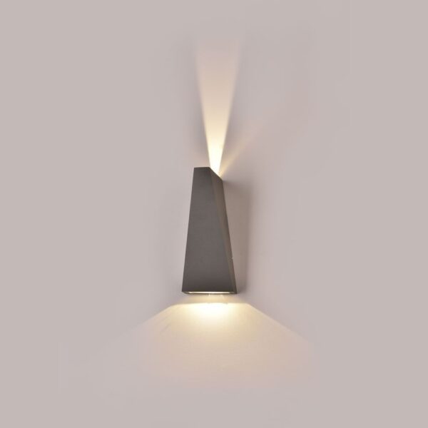 LED Φωτιστικό Τοίχου 6W V-TAC Γκρι Αδιάβροχο IP65 SMD Φυσικό Λευκό 4000Κ – 8300