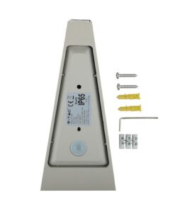 LED Φωτιστικό Τοίχου 6W V-TAC Γκρι Αδιάβροχο IP65 SMD Φυσικό Λευκό 4000Κ – 8300