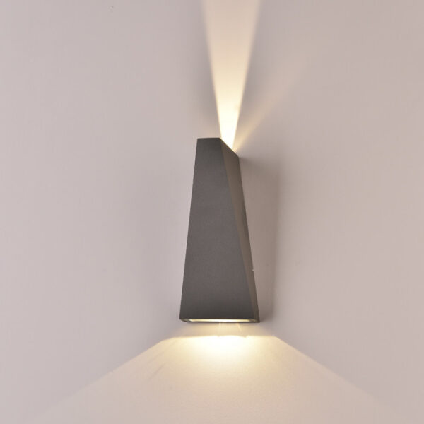 LED Φωτιστικό Τοίχου 6W V-TAC Γκρι Αδιάβροχο IP65 SMD Θερμό  3000Κ – 218299