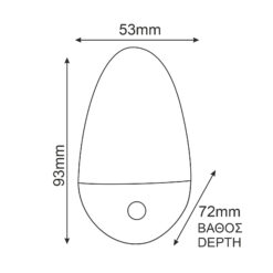 Λαμπάκι Νυκτός LED με Διακόπτη ON-OFF 1W 4000K ACA DECOR – 829LED140