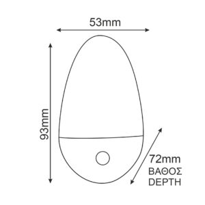 Λαμπάκι Νυκτός LED με Διακόπτη ON-OFF 1W 4000K ACA DECOR – 829LED140