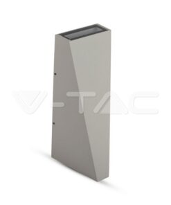 LED Φωτιστικό Τοίχου 6W V-TAC Γκρι Αδιάβροχο IP65 SMD Θερμό 3000Κ – 218299