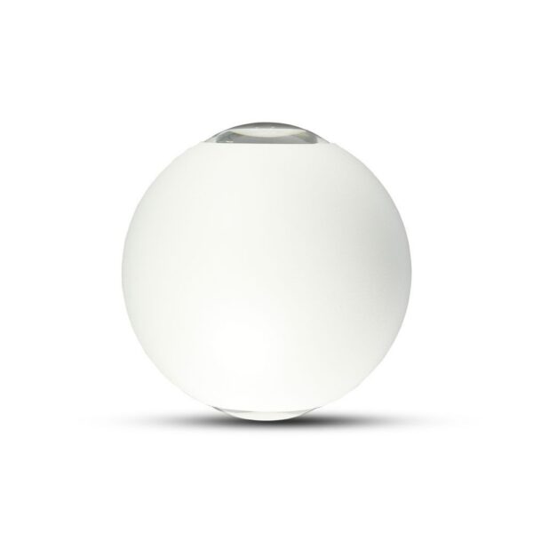 LED Φωτιστικό Τοίχου Στρογγυλό 6W V-TAC Λευκό Αδιάβροχο IP65 SMD Θερμό Λευκό 3000Κ – 8301