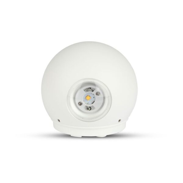 LED Φωτιστικό Τοίχου Στρογγυλό 6W V-TAC Λευκό Αδιάβροχο IP65 SMD Θερμό Λευκό 3000Κ – 8301