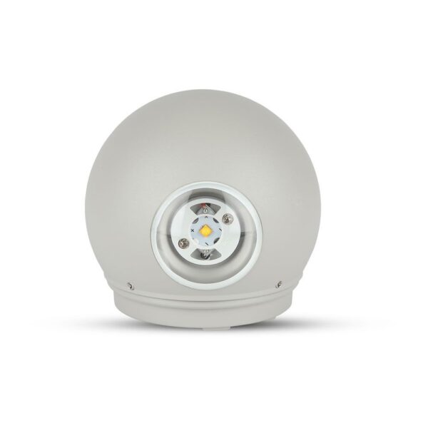 LED Φωτιστικό Τοίχου Στρογγυλό 6W V-TAC Γκρι Αδιάβροχο IP65 SMD Θερμό Λευκό 3000Κ – 8305