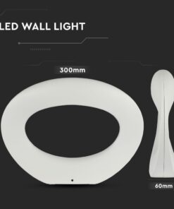 LED Φωτιστικό Τοίχου 10W V-TAC Λευκό Θερμό Λευκό 3000Κ – 8307
