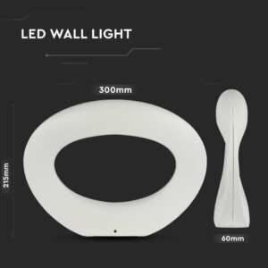 LED Φωτιστικό Τοίχου 10W V-TAC Λευκό Θερμό Λευκό 3000Κ – 8307