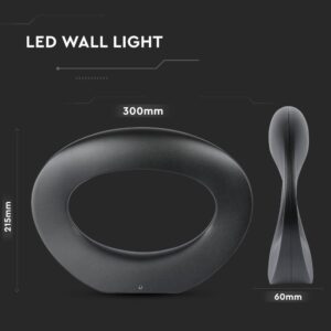 LED Φωτιστικό Τοίχου 10W V-TAC Μαύρο Φυσικό Λευκό 4000Κ – 8310