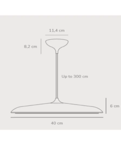 Κρεμαστό Φωτιστικό DFTP Artist 40 LED 24W 3000Κ Μπεζ Χρώματος – 83093009