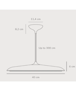 Κρεμαστό Φωτιστικό DFTP Artist 40 LED 24W 3000K Γκρι Χρώματος – 83093010