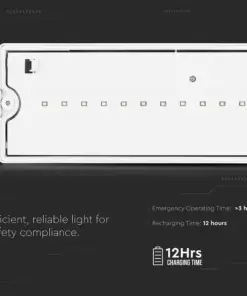 LED Φωτιστικό ασφαλείας επιτοίχιο 3W V-TAC – 83111