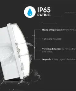 LED Φωτιστικό ασφαλείας επιτοίχιο 3W V-TAC – 83111