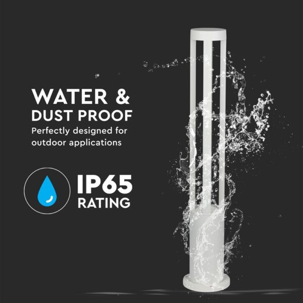LED Κολονάκι Φωτιστικό 10W V-TAC 86cm Αδιάβροχο IP65 Λευκό Φυσικό 6400K – 8327