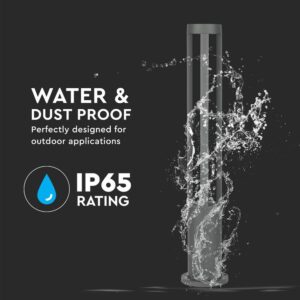 LED Κολονάκι Φωτιστικό 10W V-TAC 86cm Αδιάβροχο IP65 Γκρι Φυσικό 4000K – 8329