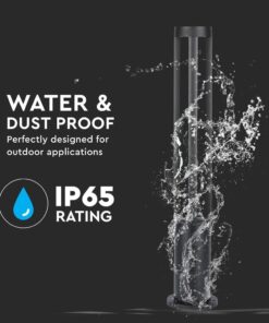 LED Κολονάκι Φωτιστικό 10W V-TAC 86cm Αδιάβροχο IP65 Μαύρο Θερμό 3000K – 8331