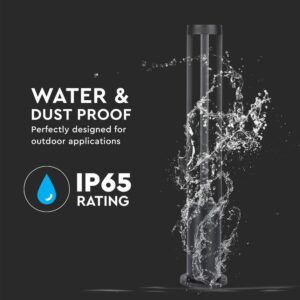 LED Κολονάκι Φωτιστικό 10W V-TAC 86cm Αδιάβροχο IP65 Μαύρο Θερμό 3000K – 8331