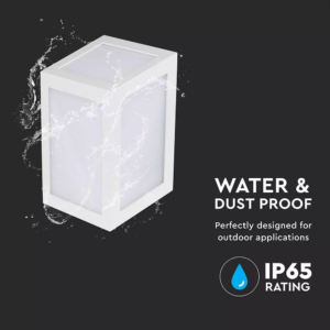 LED αδιάβροχο φωτιστικό 12W IP65 6400K Ψυχρό λευκό με λευκό σώμα V-TAC – 8336