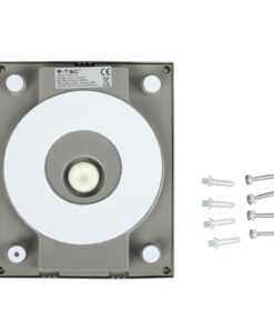 LED αδιάβροχο φωτιστικό 12W IP65 6400K Ψυχρό λευκό με γκρι σώμα V-TAC – 8339
