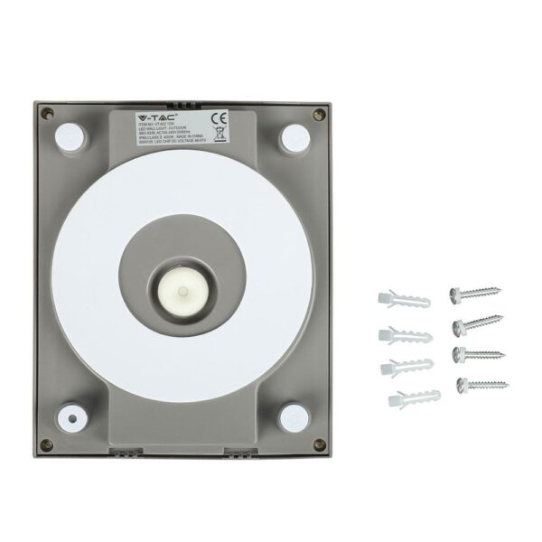 LED αδιάβροχο φωτιστικό 12W IP65 6400K Ψυχρό λευκό με γκρι σώμα V-TAC – 8339