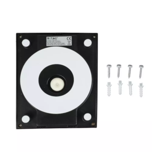 LED αδιάβροχο φωτιστικό 12W IP65 6400K Ψυχρό λευκό με μαύρο σώμα V-TAC – 8342