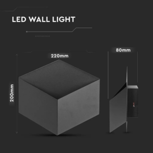 LED απλίκα 3W αρχιτεκτονικού φωτισμού 3000K Θερμό λευκό Μαύρο σώμα V-TAC – 8346