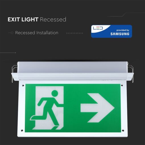 LED Φωτιστικό Ασφαλείας Χωνευτό 2W V-TAC PRO Samsung Chip IP20 140lm Ψυχρό Λευκό 6000K – 835