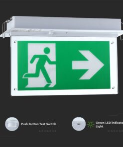 LED Φωτιστικό Ασφαλείας Χωνευτό 2W V-TAC PRO Samsung Chip IP20 140lm Ψυχρό Λευκό 6000K – 835